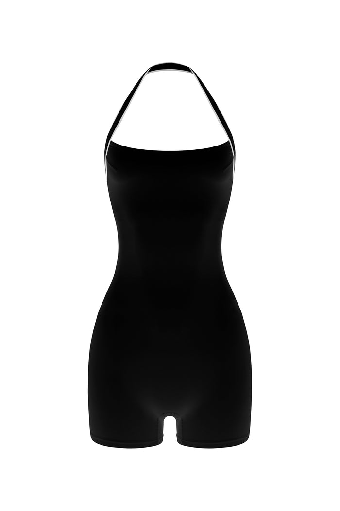 SuperSculpt Two Tone Halter Neck Bodysuit