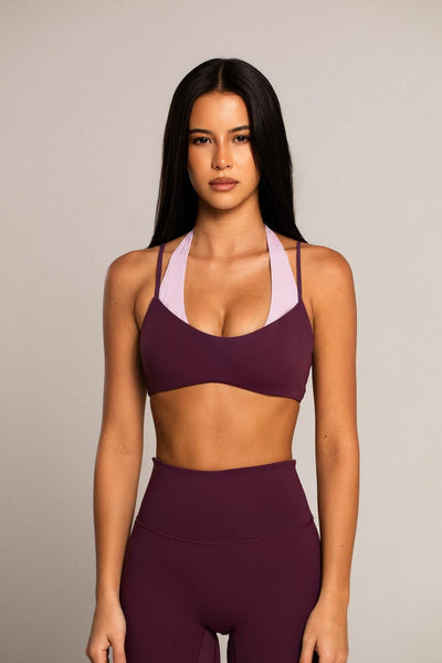 AirMotion Two tone Layer Halter Sports bra