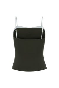 UltraSoft Two Tone Thin Strap Tank Top