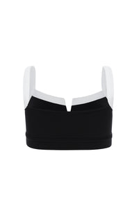 SuperSculpt Two Tone V Notch Sports Bra