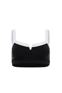 SuperSculpt Two Tone V Notch Sports Bra