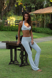 Pure Contour Halter Bra with Pure Flare Leggings