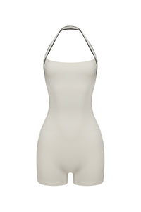 SuperSculpt Two Tone Halter Neck Bodysuit
