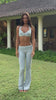 Pure Contour Halter Bra with Pure Flare Leggings, 360 view